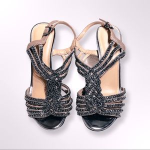 Antonio Melani Strappy High Heel Beaded Shoes